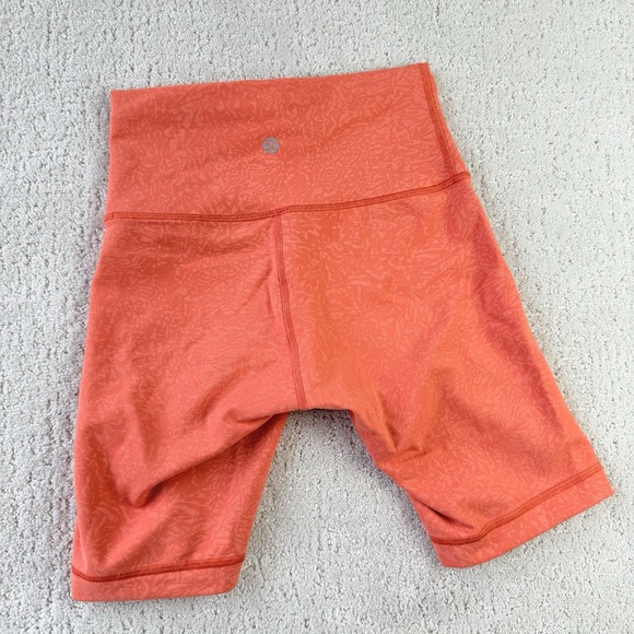 Lululemon Wunder Train High-Rise 8" Shorts Everlux Fabric Warm Coral Sz 4 $68 - Picture 3 of 10